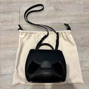 Polene Black Backpack Structured Design